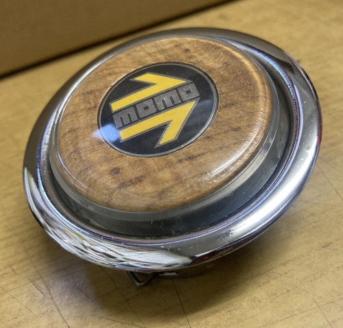 Real Wood MOMO Steering Horn Button Nardi Used From Japan - Bild 4 von 6
