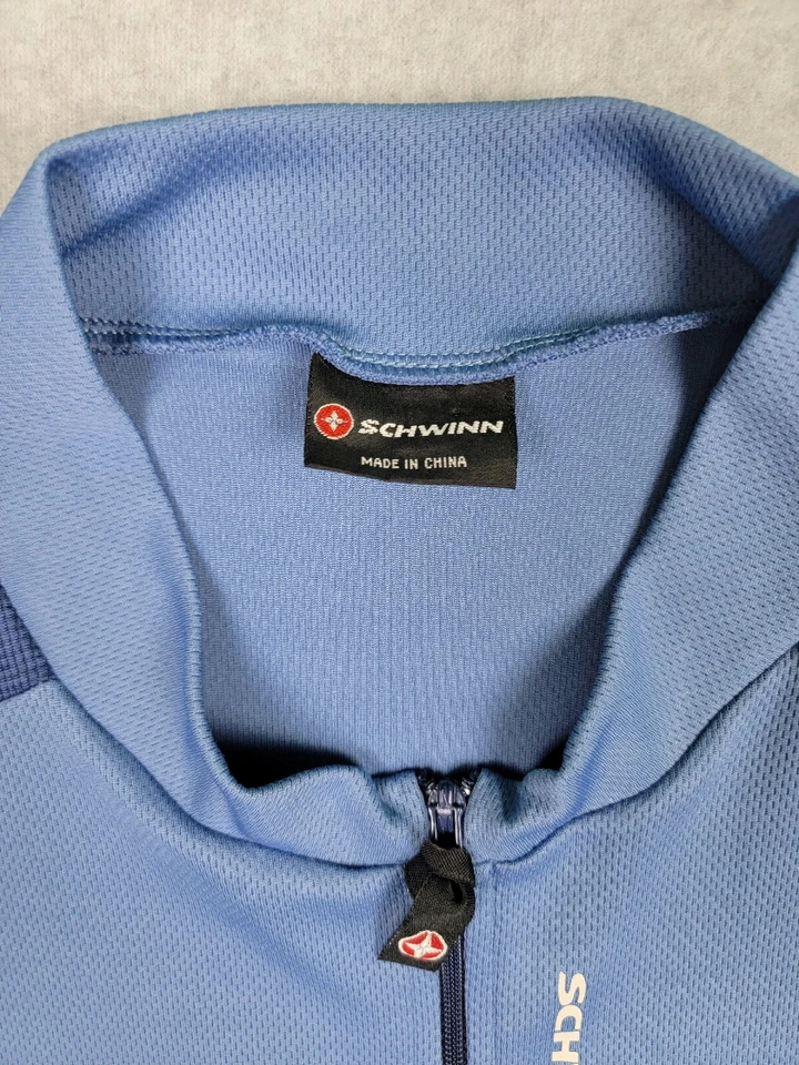 Женская велосипедная майка Schwinn с задними карманами на молнии 1/2 эластичная с коротким рукавом маленькая - Изображение 2 из 4