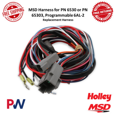 MSD Replacement Wiring Harness For PN 6530 or PN 65303 Programmable 6AL-2 #8892