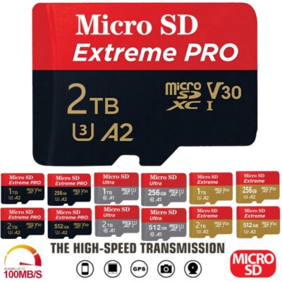 Ultra Extreme Pro 4K micro SD Speicherkarte MemoryCard 128GB 256GB 512GB 1TB 2TB