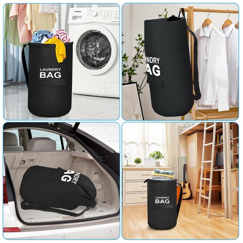 Large Backpack Laundry Bag Heavy Duty Washing Clothes Buckle & Strap 50x68.5 CM - Picture 6 of 7