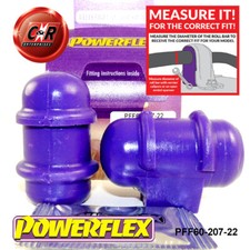 Powerflex Frente Arb Exterior Soportes 22mm para Renault Clio II Inc 172+182