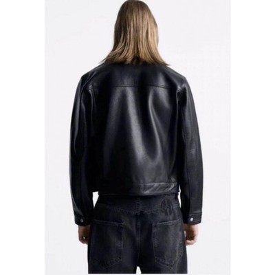 ZARA rhuigi RHUDE cropped leather jacket L | eBay