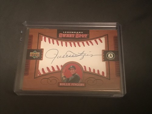 2002 UPPER DECK ROLLIE FINGERS LEGENDARY SWEET SPOT AUTOGRAPH ~ OAKLAND - Photo 1 sur 6