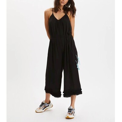 Odd Molly Anthropologie Footloose Jumpsuit Dress Romper Lace Black S New  203937 | eBay