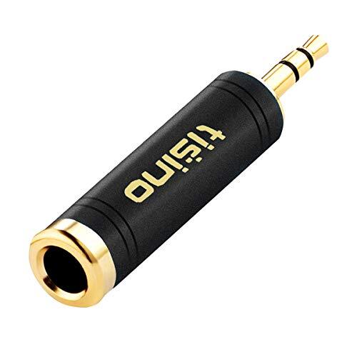 TISINO 1/4 to 3.5mm Stereo Adapter 1/4 inch Female to 1/8 inch Male Mini Jack