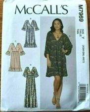 MCCALLS PATTERN 7969  DRESSES PULLOVER  MISSES SIZES  XSMALL SMALL MEDIUM  NEW