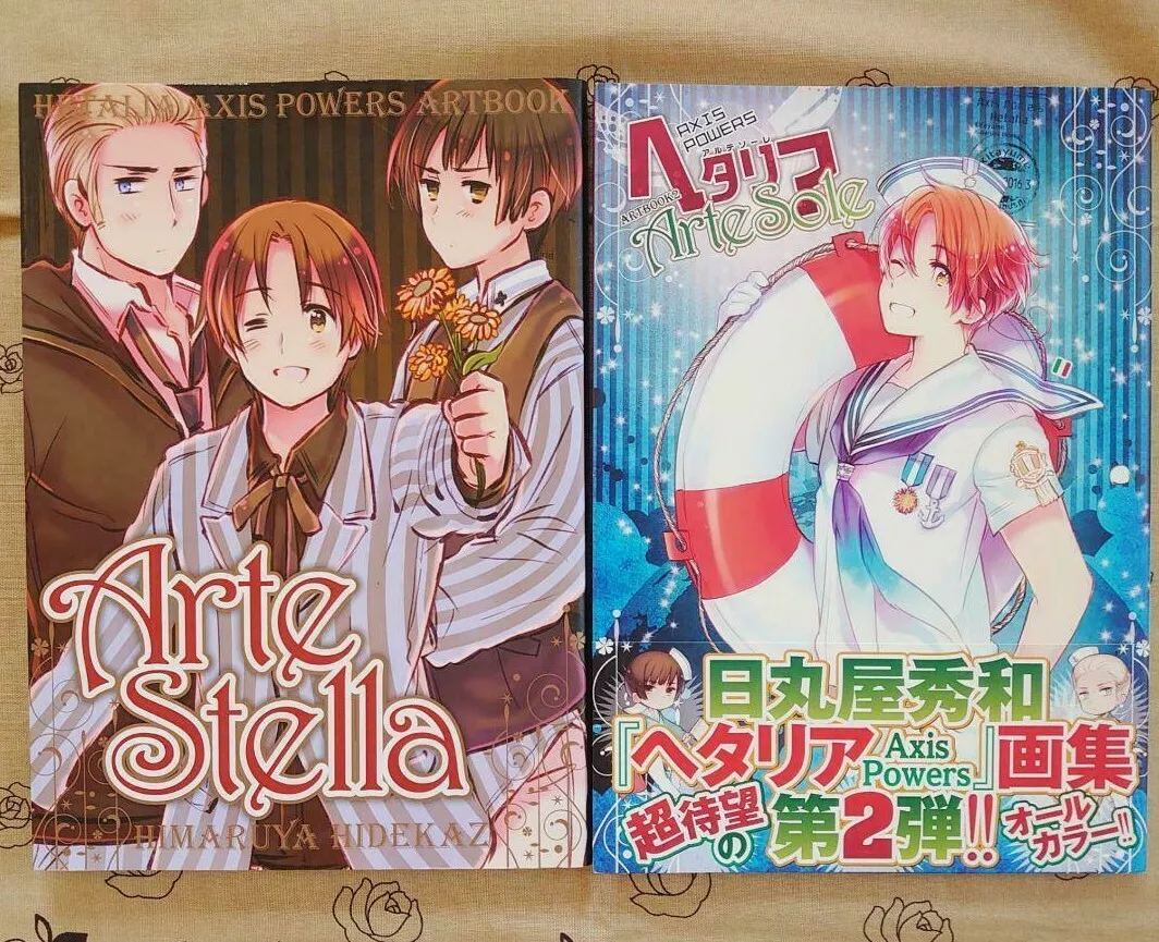 Hetalia Axis Powers ARTBOOK ArteStella & Artesole set Manga Character Art  Book