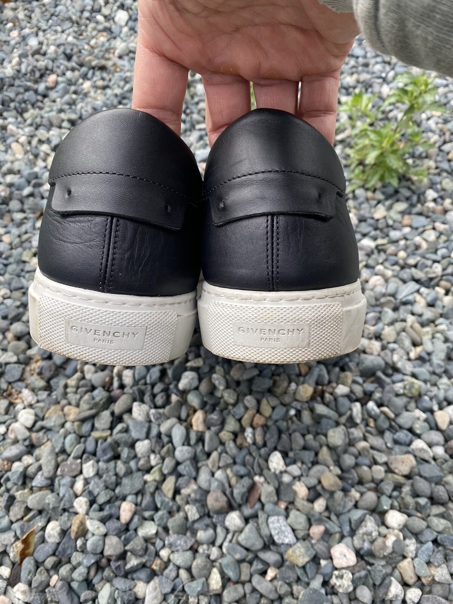 Givenchy Army Skull Slip-On Leather Skate Sneaker - Black