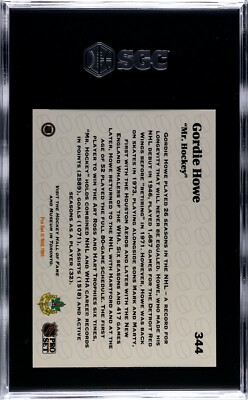 Carte Hockey Gordie Howe - ITG Superlative Vol.3 - Auto /15 - Gradée SGC 9