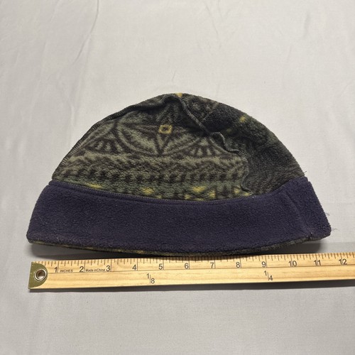 Patagonia Beanie Gr. Large grün Synchilla Fleece aztekisch geometrisch Winter 90er - Bild 6 von 9
