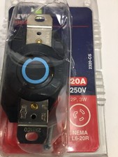 Leviton 2320 NEMA L6-20R 20 Amp 250 Volt Flush Mount Locking Receptacle