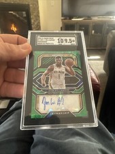 2020-21 PANINI PRIZM Green Ice Penmanship Auto ZION WILLIAMSON 4/16 SGC 9.5/10
