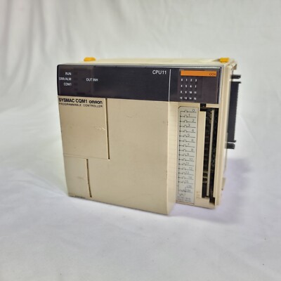 OMRON SYSMAC CQM1 PROGRAMMABLE CONTROLLER CQM1-CPU11-E 24VDC 10MA 16 POINTS