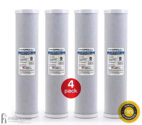 4 Pack - Hydronix CB-45-2005 CTO Whole House Coconut Shell Carbon Block Water - 第 1/3 張圖片