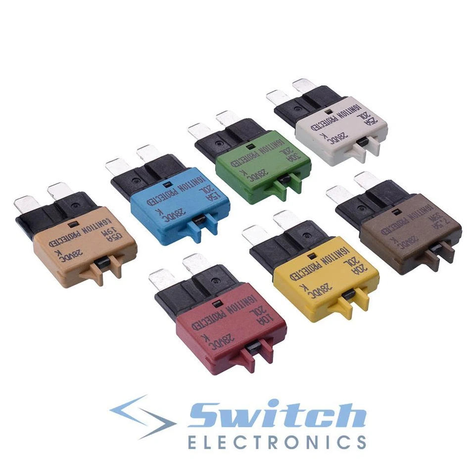 5A to 30A Resettable Circuit Breaker ATC Standard Blade Fuse Auto Marine