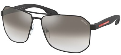 PRADA LINEA ROSSA SPS51V Matte Black/Grey Shaded Mirrored (1BO-5O0) Sunglasses
