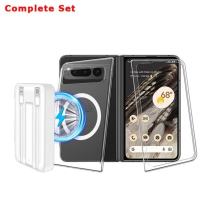 Option of magnetic case cordless mobile power bank fit Google Pixel Fold 5G USA