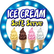 Ice Cream Soft Serve DECAL (Choose Your Size) Concession Food Truck Sticker BC