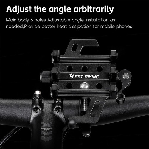Support téléphone portable WEST BIKING en aluminium support à dégagement rapide support téléphone vélo - Photo 15 sur 33