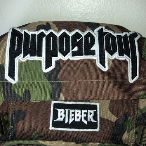 Justin Bieber Purpose Tour Staff Exclusive Backpack Camouflage Rothco - Picture 3 of 6