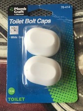 NEW Replacement Plastic White Color Toilet Bolt Cover Caps Set 2