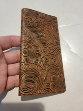 Chavez Genuine Leather Souvenir Wallet Guadalajara Bifold Ornate Design Pouch