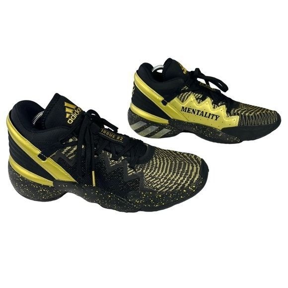 Adidas DON Issue 2 Basketball Shoes Mens 8 Black Gold  display picture 2