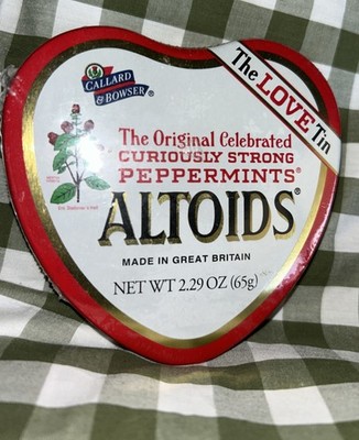 RARE Altoids Peppermints The Love Tin Heart Shaped Container - SEALED