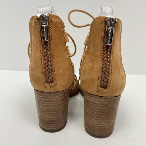 Sandali con tacco a blocco Vince Camuto Kaiann 7M in pelle scamosciata marrone con lacci - Foto 6 di 11