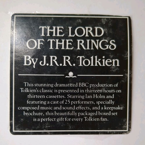 The Lord Of The Rings JRR Tolkien BBC CASSETTE Audiobook 1987 - Picture 3 of 4