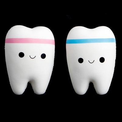 Cute Tooth Slow Rising Squeeze Stress Hand Soft Toy Phone Pendant
