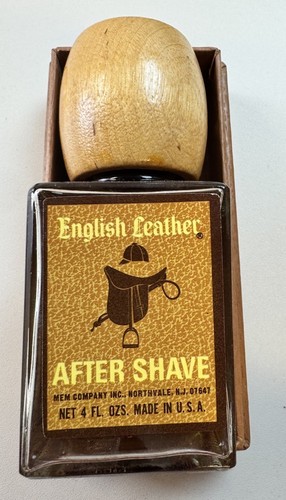 Vintage English Leather Men 4 Oz. Bottle New Old Stock W Box MEM Company USA - Picture 11 of 12