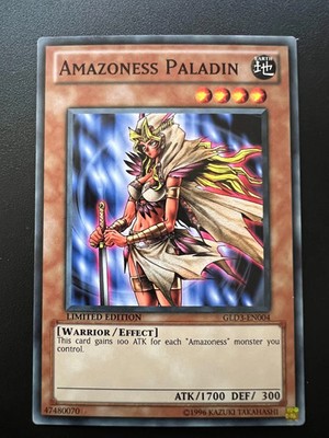 Amazoness Paladin GLD3-DE004 Common Limited Edition Near Mint Yugioh