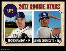 2017 Topps Heritage #127 Juniel Querecuto / Eddie Gamboa Rays RCs RC 8 - NM/MT