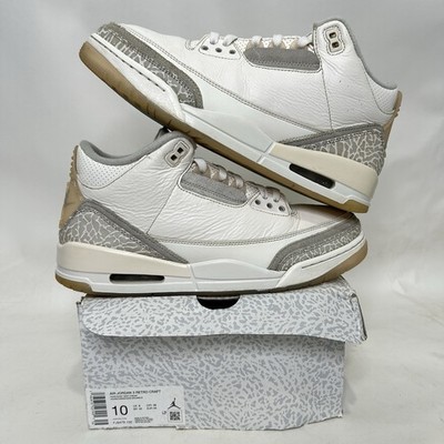 Nike Air Jordan 3 Retro SE Craft  Ivory   2024 FJ9479-100 Men s 10 Worn