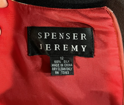 Spenser Jeremy rotes Seidenkleid mit Blumenmuster für Damen – 12 - Bild 5 von 5