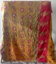 Wholesale Vintage Kantha Blanket Bedspread Indian Handmade Quilt Throw Cotton