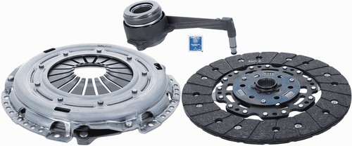 Clutch Kit 3pc (Cover+Plate+CSC) fits AUDI A3 8L1 1.9D 00 to 03 ASZ 240mm Sachs - Picture 2 of 2