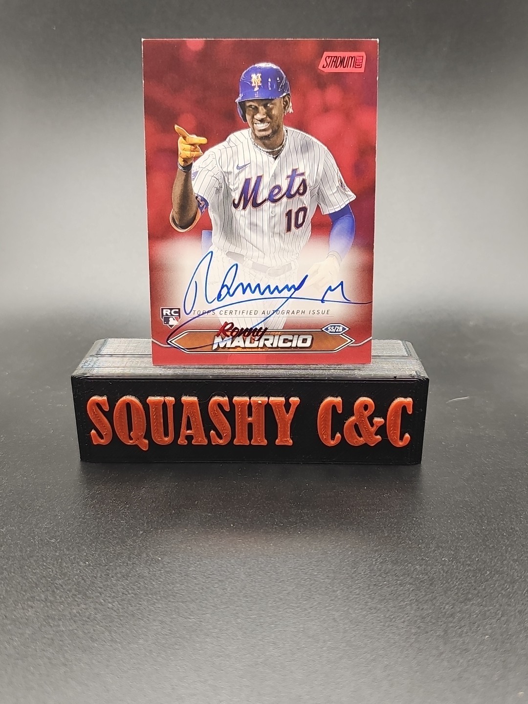 2024 Topps Stadium Club - Autograph Red #SCBA-RM Ronny Mauricio /50 (AU, RC)