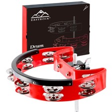 Drum Set Tambourine with Mounting Eye Bolt, Hi Hat Tambourine Drum Set Singl...