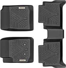 Floor Mats for 2015-2022 Chevy Colorado Canyon Crew Cab All Weather 3D TPE Liner