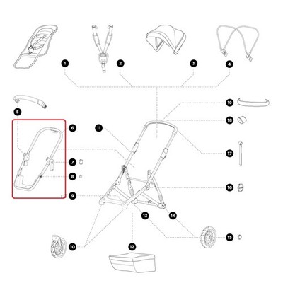 Thule Main Seat Frame Sitzrahmen Aluminium für Thule Sleek