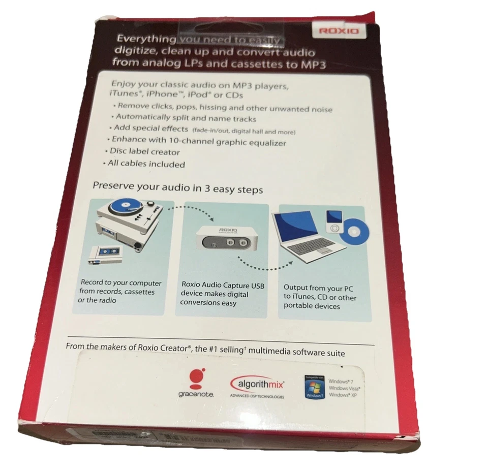 Roxio Easy LP to MP3 Convert LPS & Cassettes to MP3 New In Box - Image 3 of 4