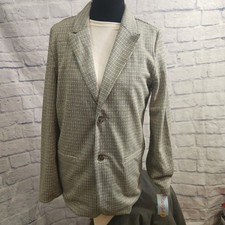 Cat  Jack Boys Houndstooth Blazer Size 16 Brown Stretch Sport Coat Jacket NWT