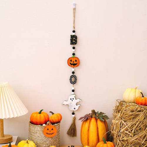 Witches Wood Halloween Beads Pendant Halloween Hanging Ornament Theme Park - Picture 4 of 12