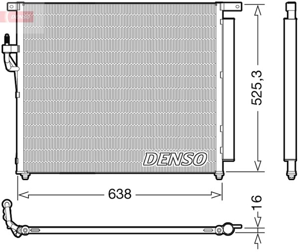 Kondensator Klimaanlage Denso DCN10049 FüR Ford Ranger TKE Tdci 4X4-image