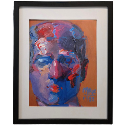 PETER MAX  Neo Fauve Head  Vintage Psychedelic Pop Art Print