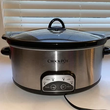 Crock-Pot SCCPVR700-S-A Programmable Cook & Carry 7-Qrt Slim Profile Slow Cooker
