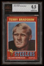 1971 Topps # 156 Terry Bradshaw Rookie BVG Beckett 6.5 EX / MT TheVintageCards